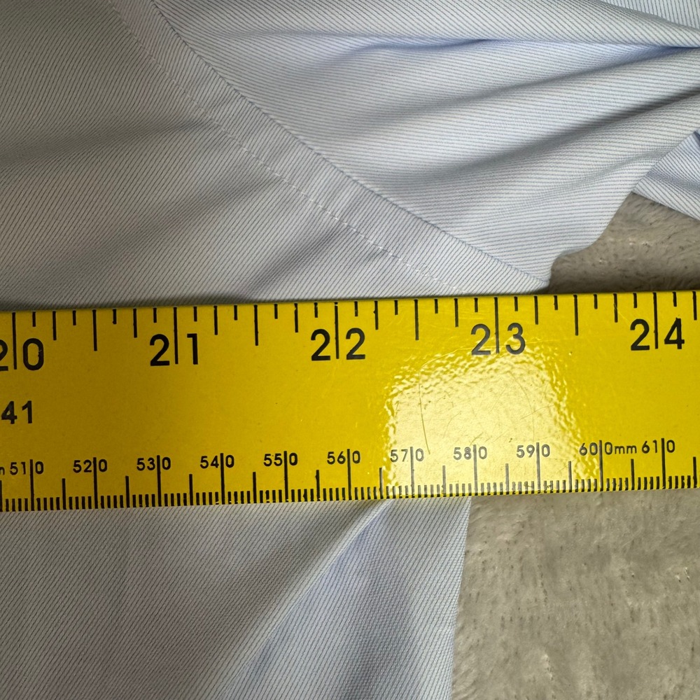 NWT Collars & Co Mens Apex Performance Dress Shirt L Pale Blue Nylon Spandex - Picture 10 of 12